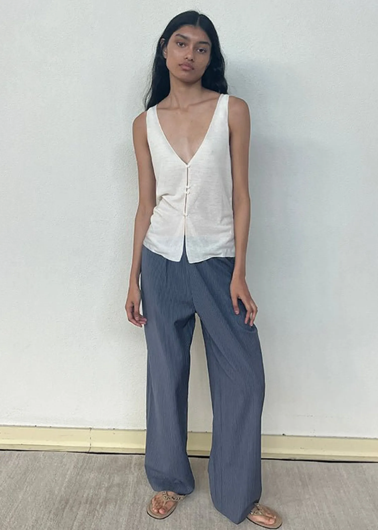 Deiji Studios JerseySeparates|Tops|Button Up Knit Tank