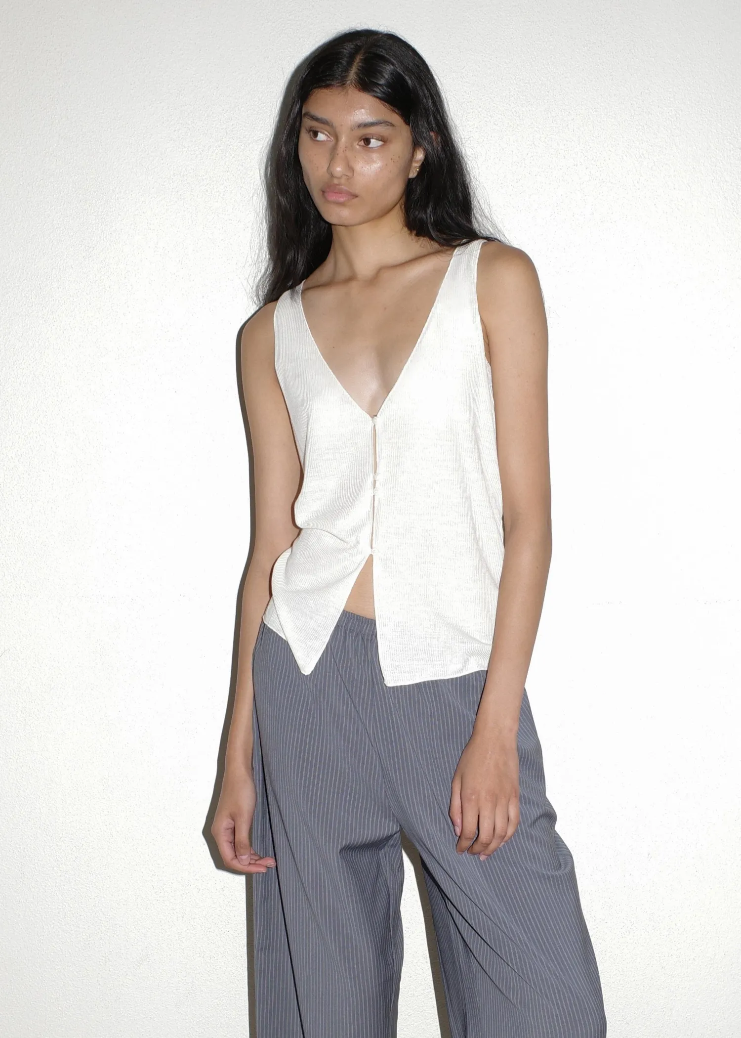 Deiji Studios JerseySeparates|Tops|Button Up Knit Tank