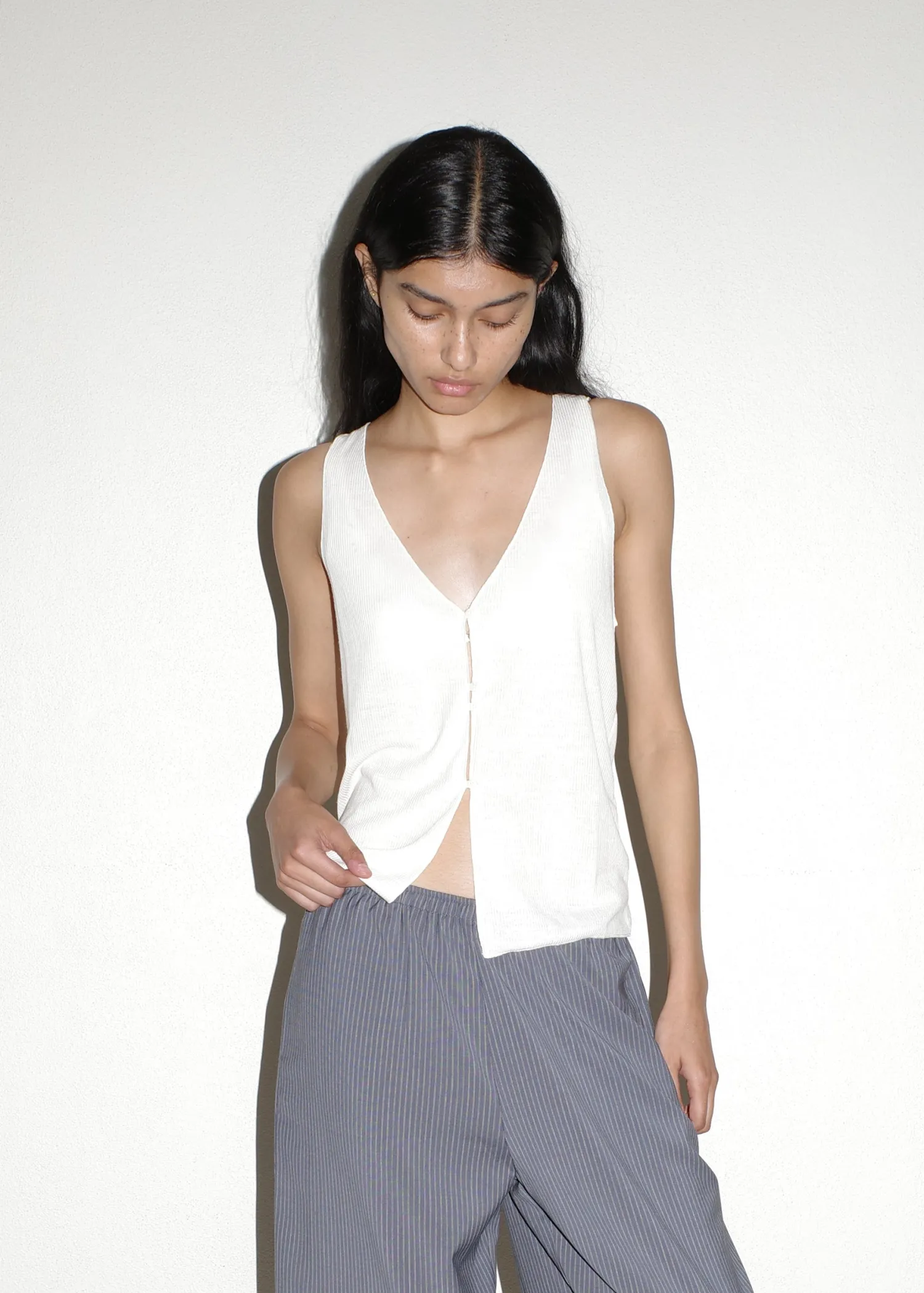 Deiji Studios JerseySeparates|Tops|Button Up Knit Tank