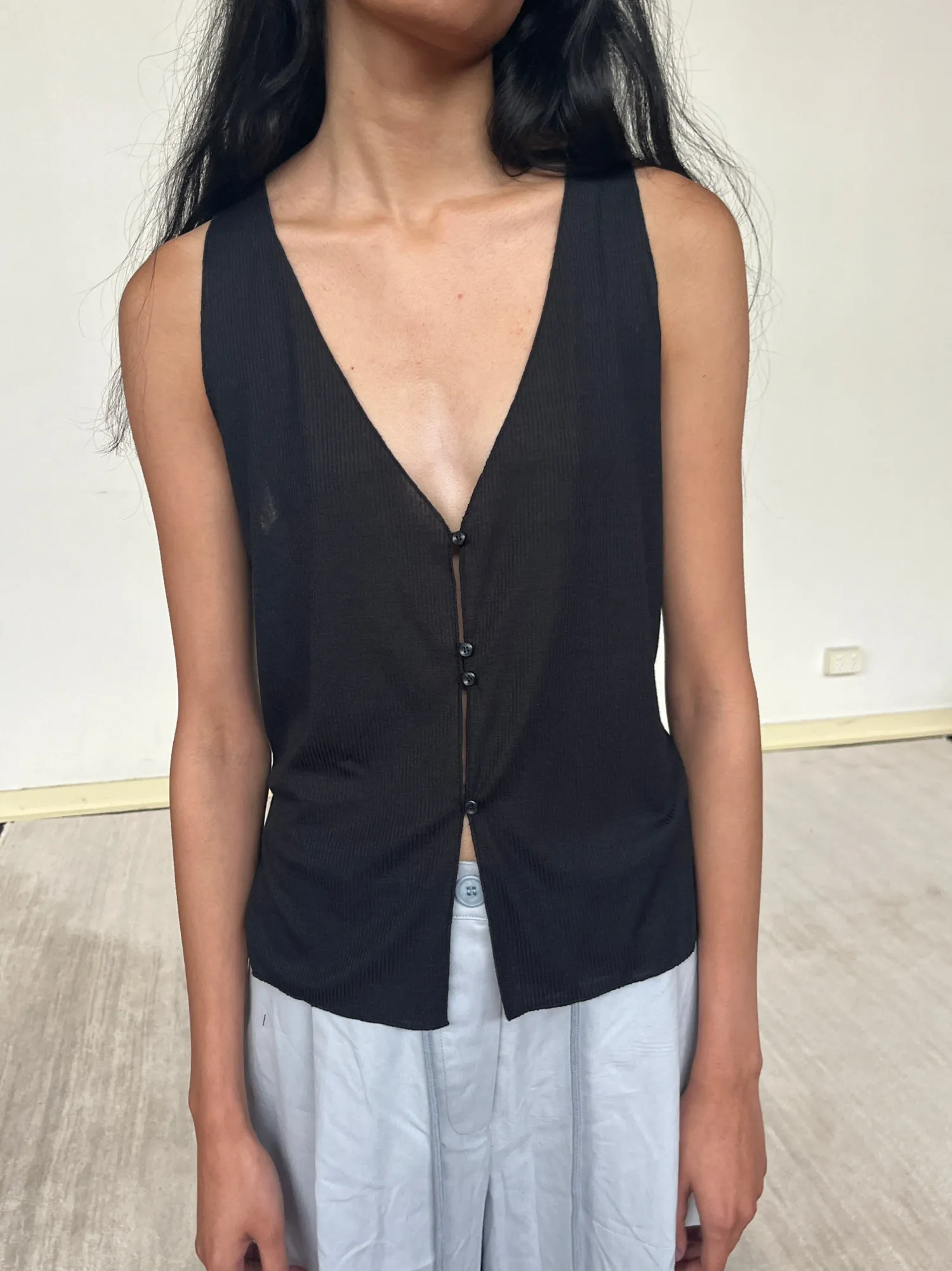 Deiji Studios JerseySeparates|Tops|Button Up Knit Tank