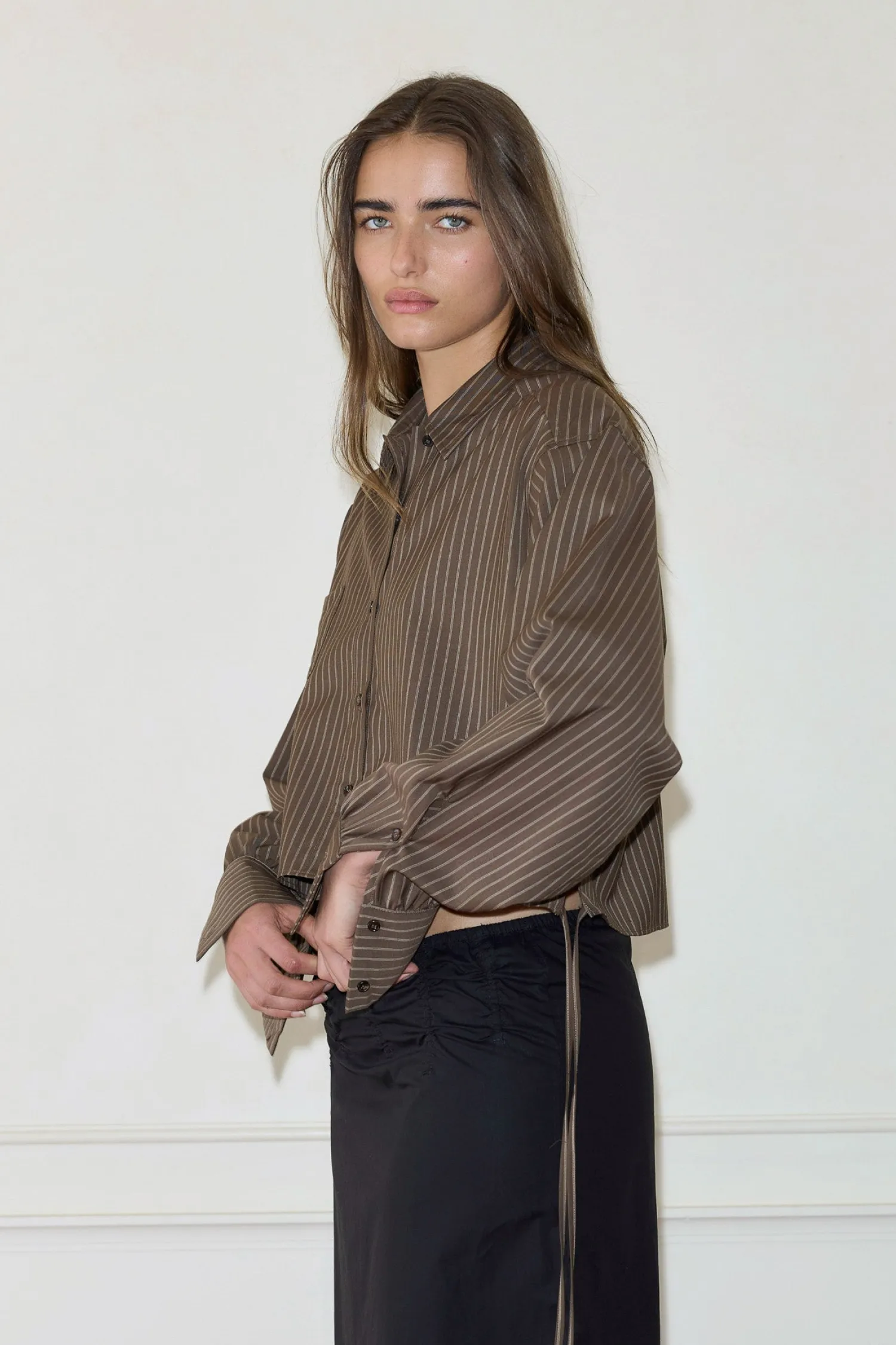Deiji Studios Tops|Cropped Shirt Jacket