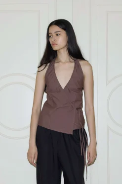 Deiji Studios Tops|Drawcord Halter
