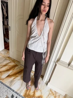 Deiji Studios Tops|Drawcord Halter