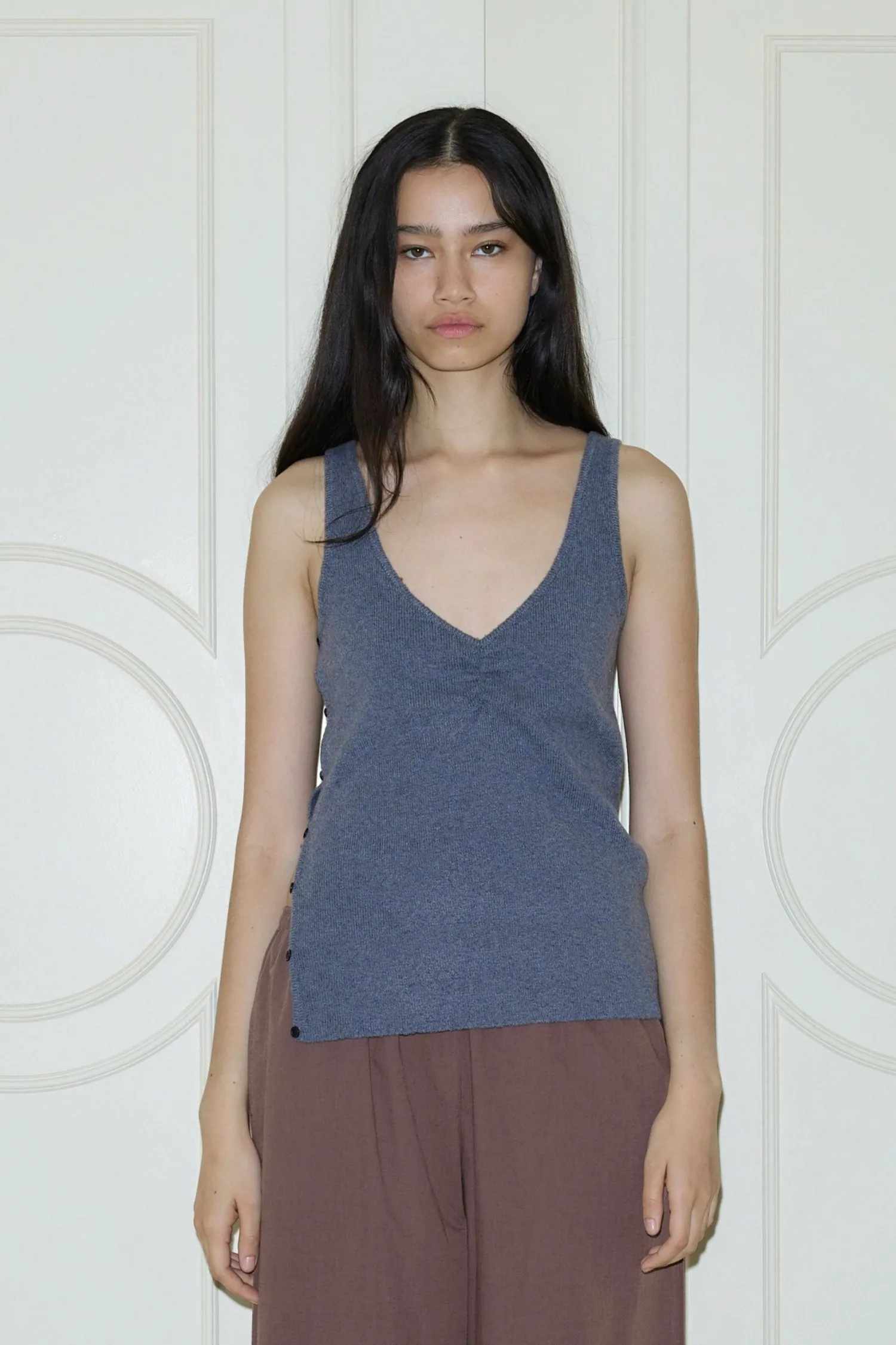 Deiji Studios Tops|Gathered Knit Tank