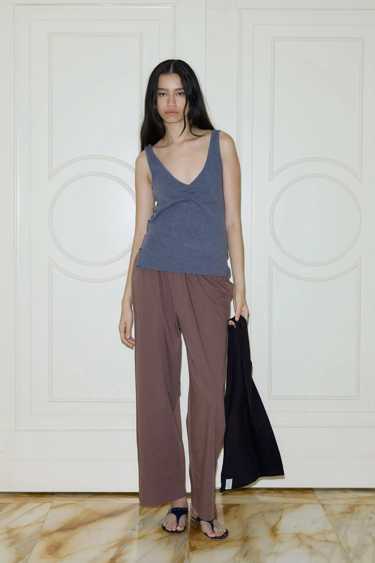Deiji Studios Tops|Gathered Knit Tank