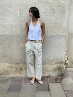 Deiji Studios Tops|Linen Halter Top