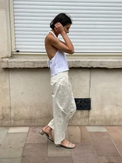 Deiji Studios Tops|Linen Halter Top