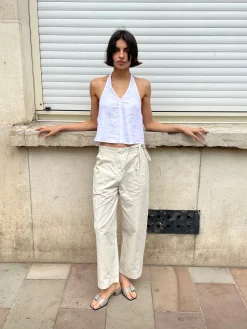 Deiji Studios Tops|Linen Halter Top