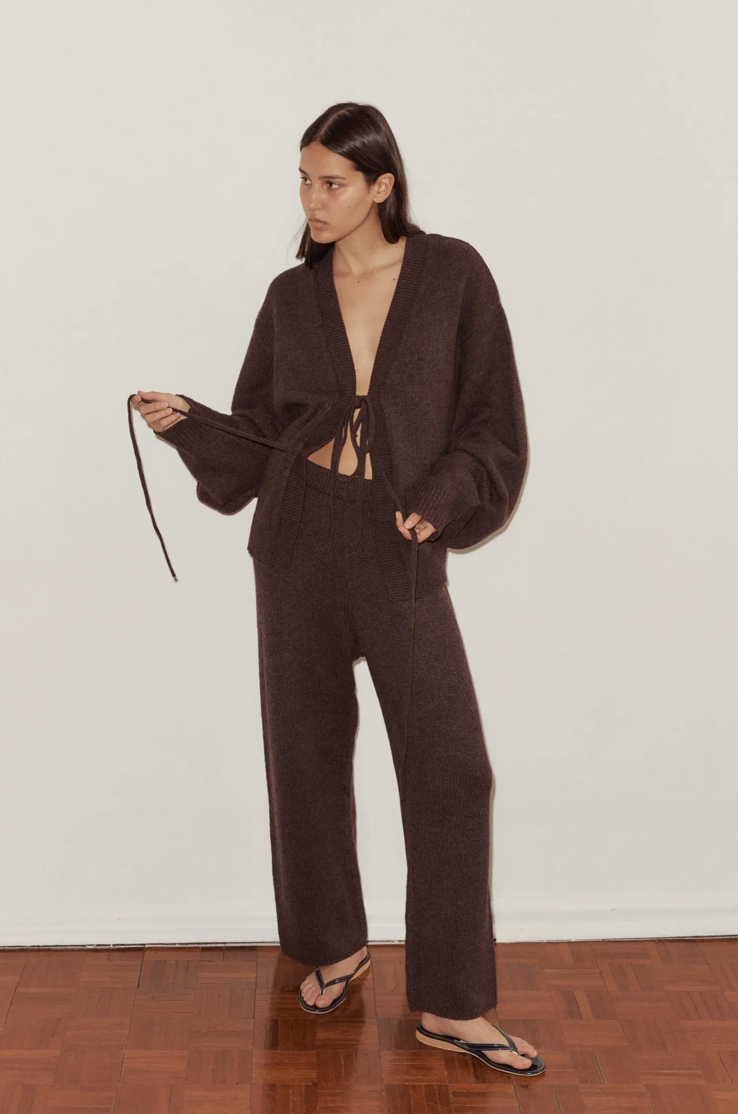 Deiji Studios Outerwear|Tops|Two Tie Front Cardigan
